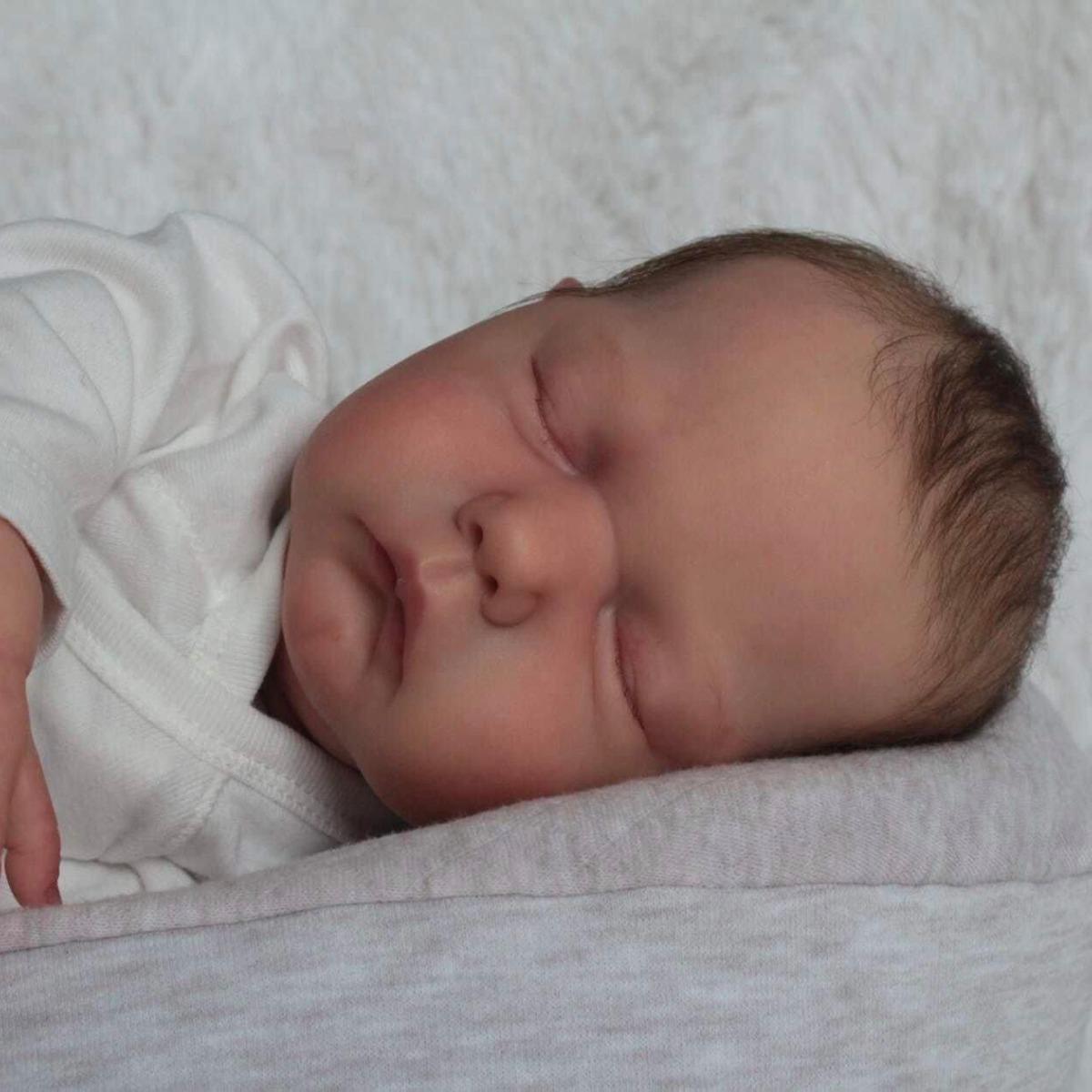 

NPK 50 см спящий реборн для новорожденных очень мягкая тканевая кукла мягкая игрушка реалистичная настоящая мягкая на ощупь 50cm