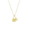 Stylish European and American Titanium Steel Love Lock Pendant Necklace for Women