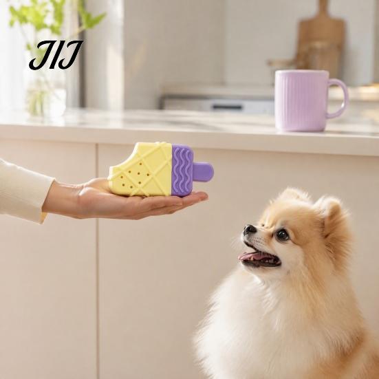 Pet Cooling Summer Essentials Dog Chew Toy, Popsicle Ice Freezer Donut Shape Toys Teeth Cleaning Reusable Freeze Toy for Heat Relief Durable