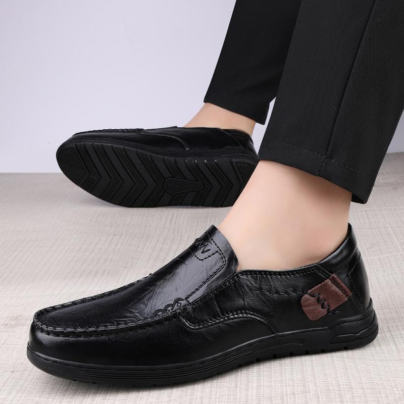 Fashion Handmade Mens Stylish Loafers Classic Men Shoes for Wedding High Quality Mens Slip on Flats Genuine Leather Mens Casual Shoes