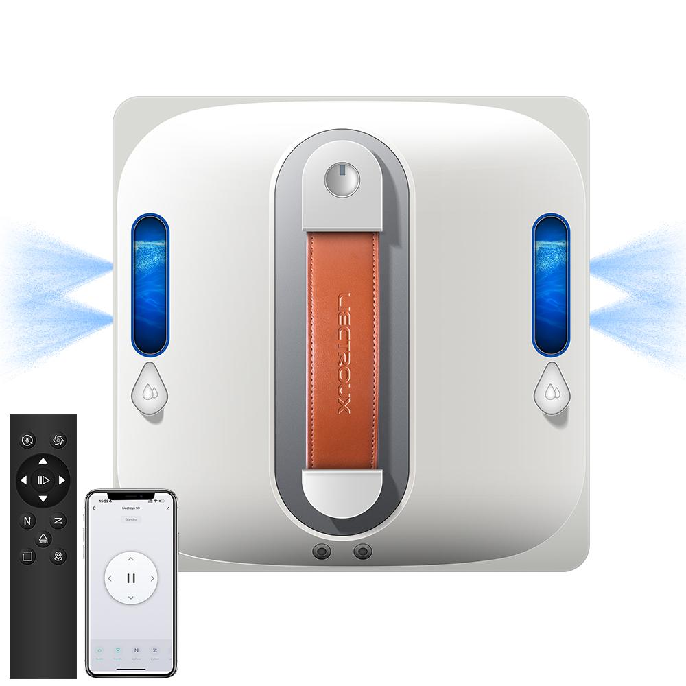 Liectroux S11 Robot Window Vacuum Cleanerr 4-Way Spray,Laser Sensor,Auto Glass Wet Mop,Home Floor Window Cleaning Robot