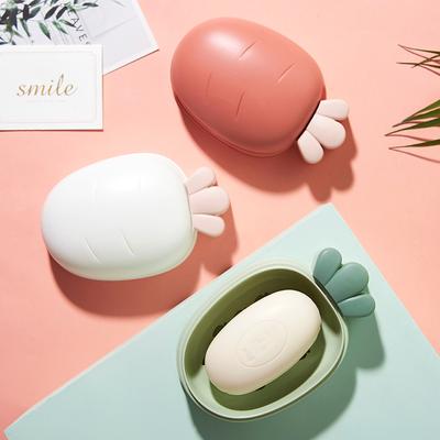 Creative Soap Box with Personalized Lid, Cute Large Soap Box, Bathroom Drain Storage Box, Household Cartoon Soap Holder