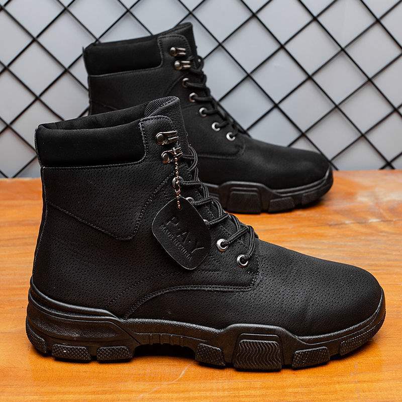 

Зимові черевики Martin чоловічі високі нековзкі теплі бавовняні чоловічі повсякденні робочі чоботи потовщені оксамитові снігоступи 44