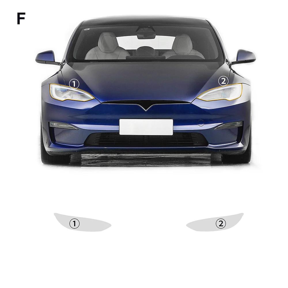 Önceden Kesilmiş PPF Araba Farları Koruyucu Film TPU Tesla Model 3 Y X S İçin - Şeffaf Çizilmeye Dayanıklı Dikiz Aynası