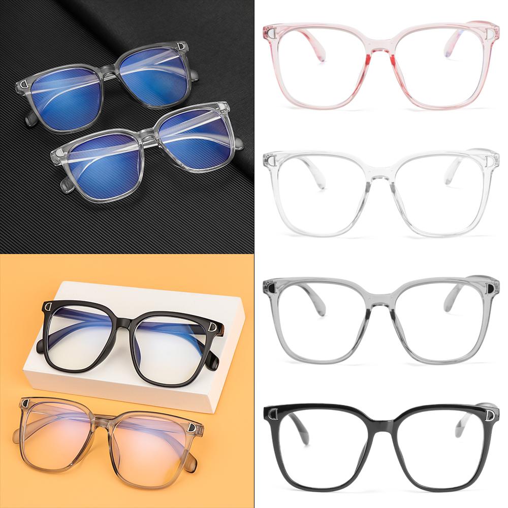 1PC New Women Men Oversized Anti Blue Light Glasses Transparent Frame Motorcycle Goggles Fashion Eyeglasses Anti Radiation Glass