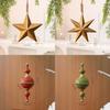 Christmas Tree Wooden Acorn Star Decor With Gold And Red Ornaments For Festive Decor