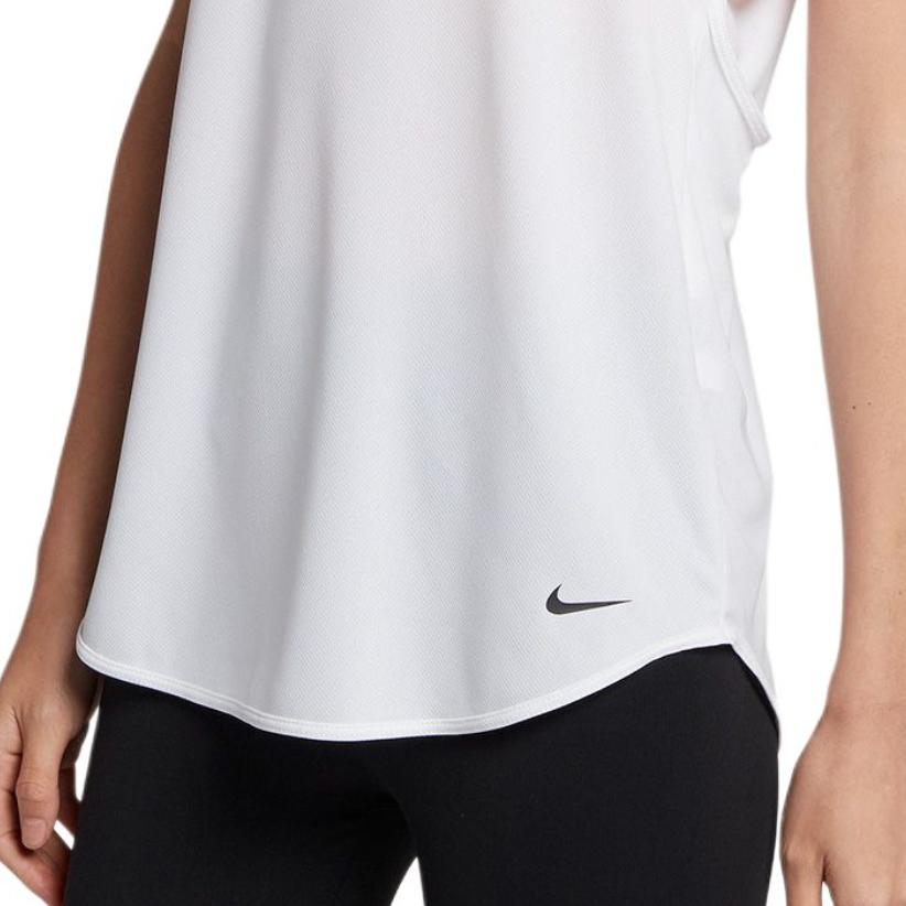 Nike Dri-Fit Breathe Casual Sports Comfortable Simple Breathable Vest Women Tops White Black 930355-100