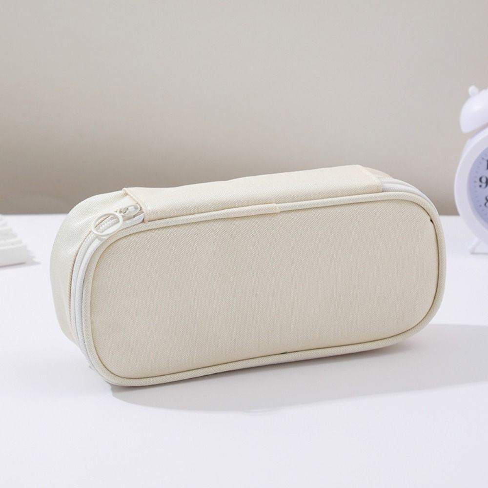Large Capacity Minimalist Pen Bag Oxford Cloth Stationery Organizer Student Use