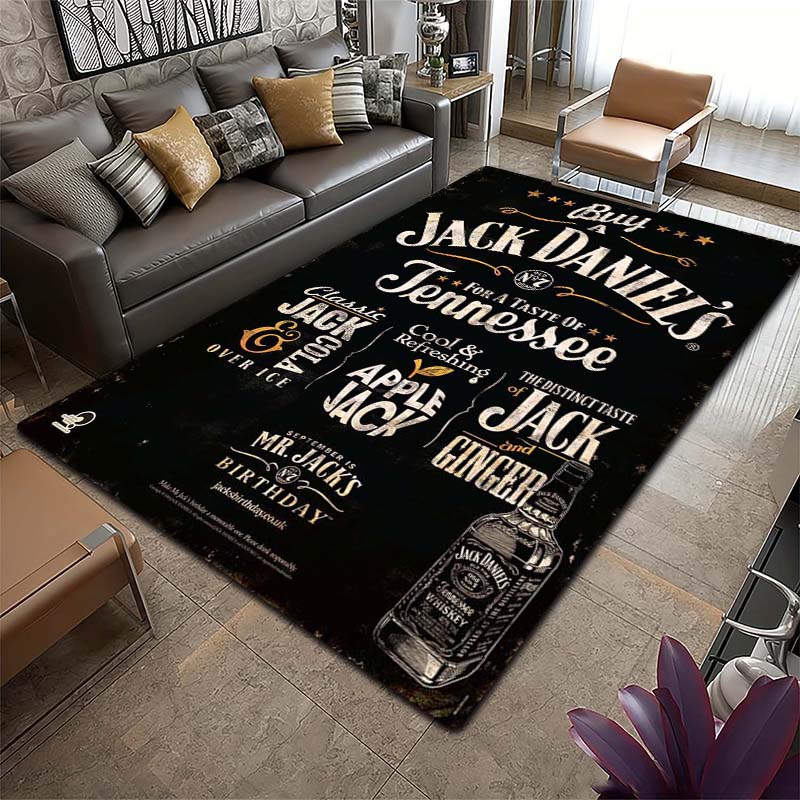 2026 new multi size J-Jack D-Daniels printed carpet yoga mat home decoration living room bedroom anti slip area carpet gift