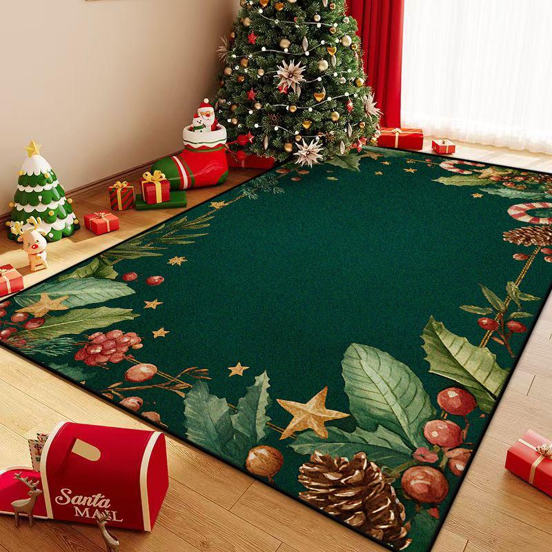 Christmas Modern CARPET FOR LIVE ROOM Luxury Home Decoration Bedroom Large Area Rugs Washable Antiskid Lounge Floor Mats Bedside