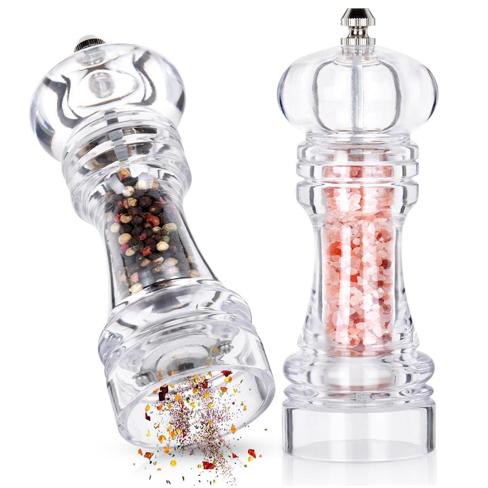 Acrylic pepper and salt mill 16 cm 2 pcs.