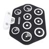 Electronic Drum Pad Portable Hand Rolled Drum Pad Double Speakers Bluetooth Rechargeable Silicone Ro