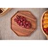 Natural Acacia Wood Serving Trays Octagonal & Rectangular Wooden Platters for Food, Coffee, Dessert, Decor, Kitchen Organizer