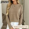 Camicie e Bluse Casual Moda da Donna JPNTKY con Scollo a O e Maniche Lunghe