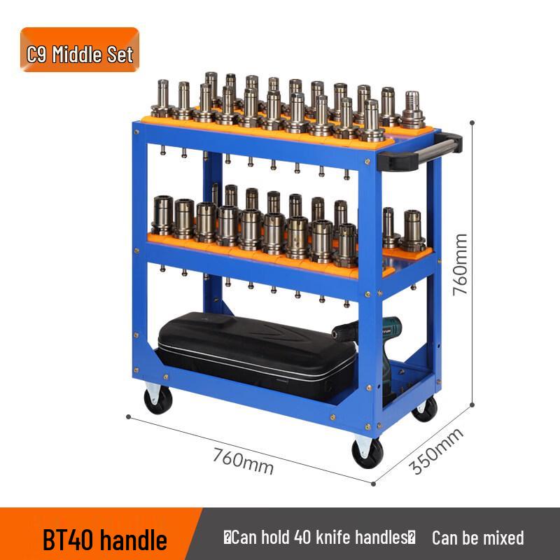 RSRDDY CNC Tool Cart with BT40 Tool Holders