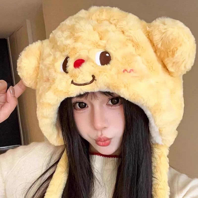 Little Bear Hat Animal Warm Plush Hat Autumn And Winter Thick Women
