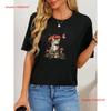 Ladies Cute Cat Mushroom Hat Pattern T Shirt Loose Fit Soft Top Vintage Graphic Designer Clothes Casual Unisex