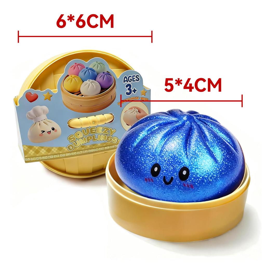 Soft Giant Dumpling Squishy Bun Toy: Transparent Glitter Squeeze Toy, Asmr Stress Relief Ball Slow Rebound, Sensory Fidget Toys