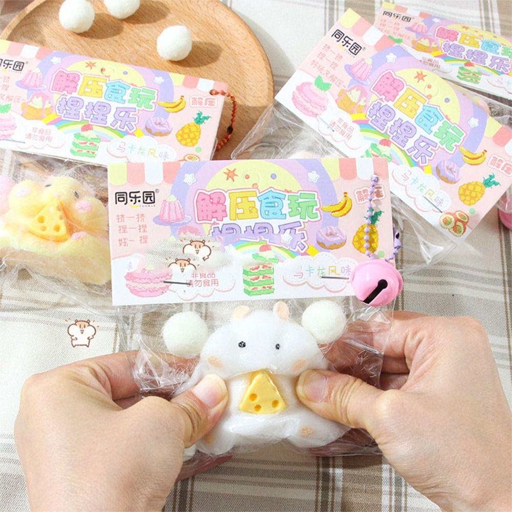 TPR Cartoon Fidget Toy Sensory Toy Pinch Decompression Toy Hamster Squeeze Toy  Kids Tricky Doll
