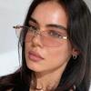 Unisex Fashion Polygonal Frameless Sunglasses Y2K Premium UV-Protective Eyewear Luxury Brand Outdoor Sun Protection Sunglasses