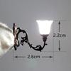 2Pcs 1/12 Dollhouse Decor Wall Lamp Model Garden Yard Chandelier Sand Table Led Light