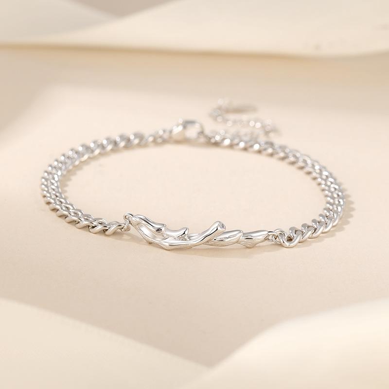 

Парный браслет «Шипы и розы» для мужчин и женщин. Пара легких роскошных нишевых украшений «Древесная лоза». Подарок на день рождения