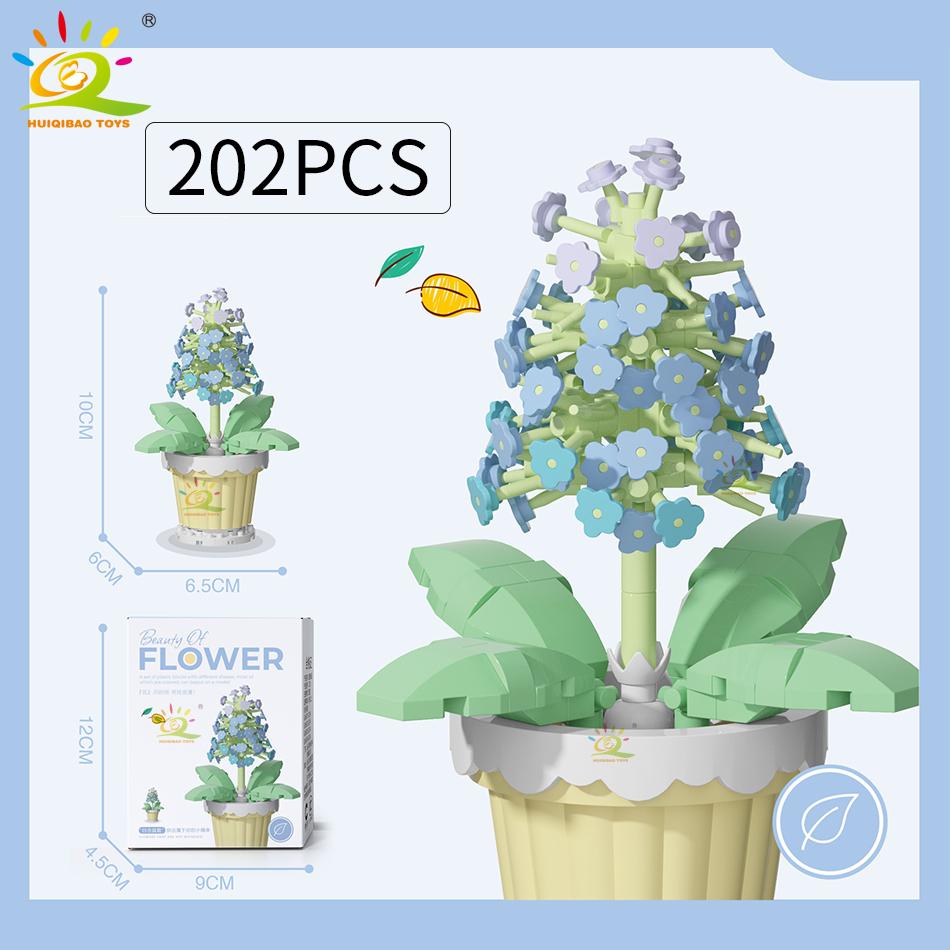 MOC Eternal Bouquet Micro Construction Blocks Flower Model DIY Home Desk Plant Decoration Assemble Block Toy Designed For Children