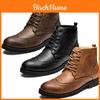 Bottes élégantes pour homme en cuir PU à la cheville avec de beaux détails et un ajustement confortable