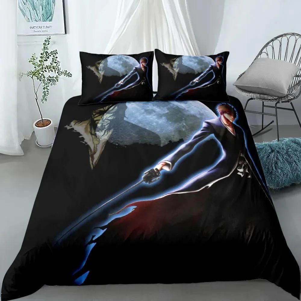 3D Exquisite Anime bleach Bedding Set Duvet Cover Pillowcase Kids Boy Girl Bedroom Decoration Single/Double/Queen Size Gift