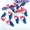 20pcs Hand Painted Resin Unicorn Flatback Cabochons  For Hair Bow Centers DIY Scrapbooking Decor