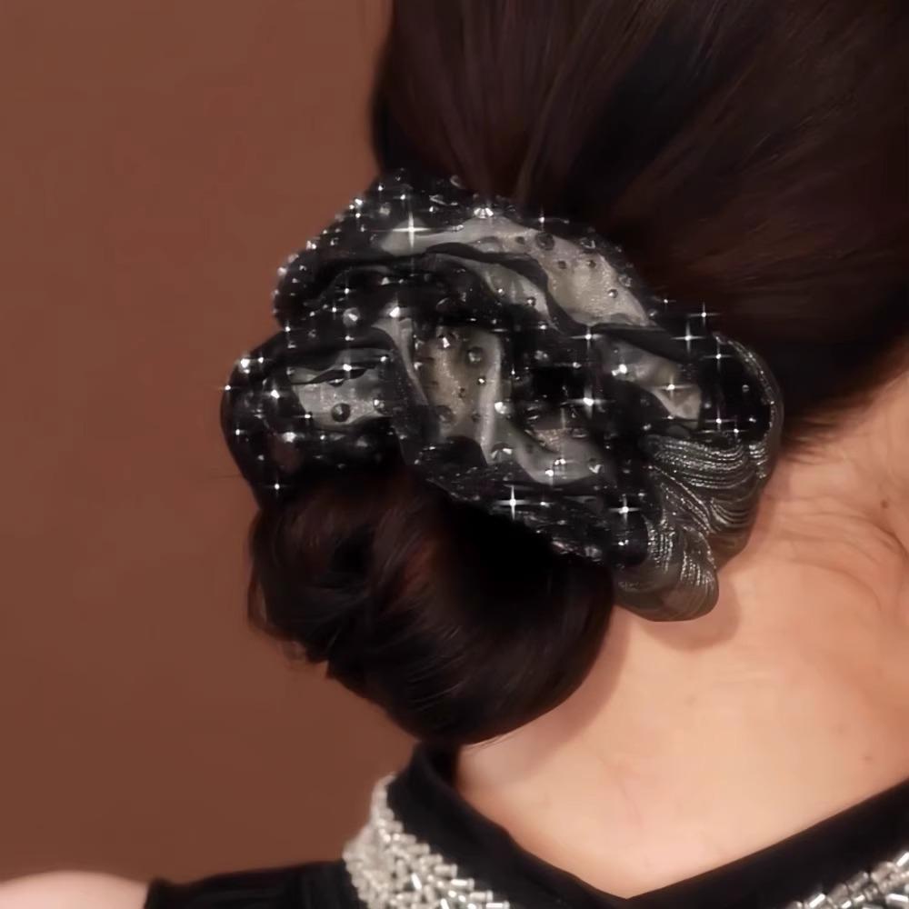 Eugen Yarn Hair Band Gypsy Star Inlaid French Double-Layer Rhinestone Sweet Temperament Head Flower Tied Hair Headband Female