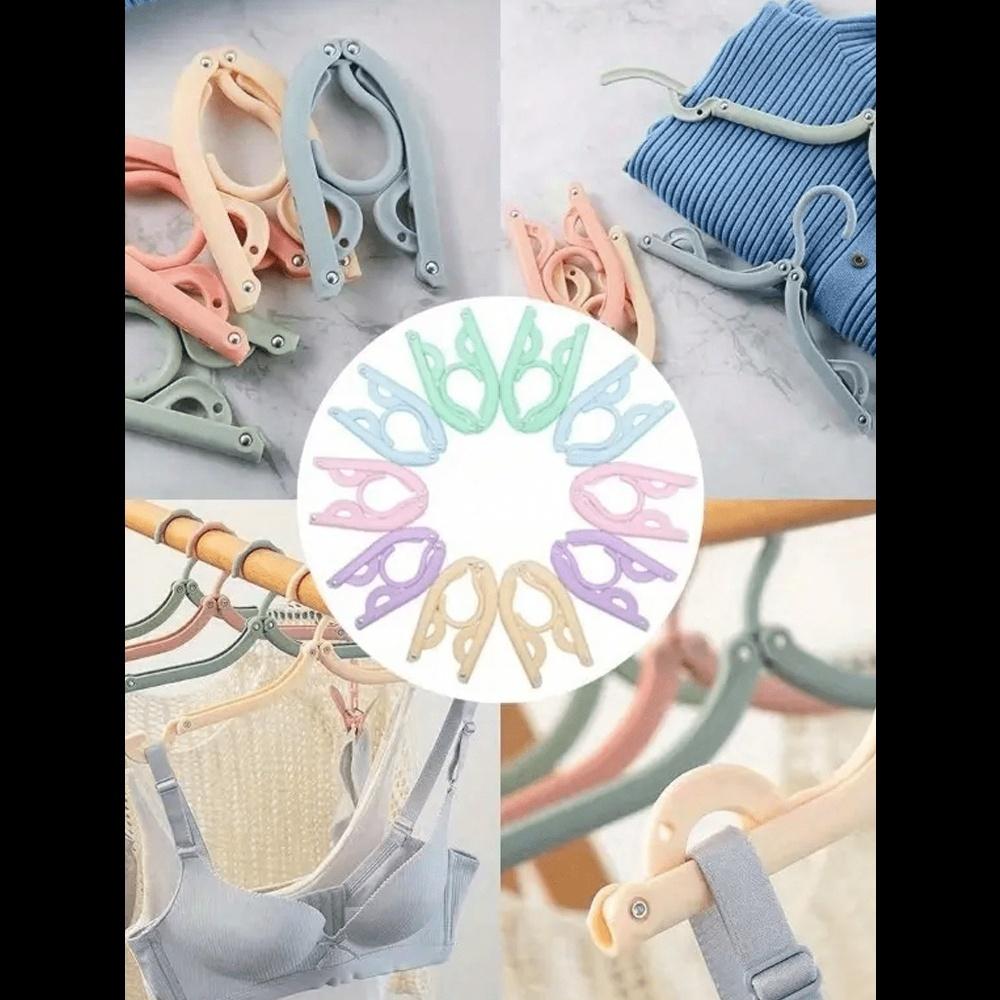 Tragbarer faltbarer Reisekleiderbügel - Platzsparender Kunststoffbügel, Geeignet für Gepäck, Schrankorganisation und Reiseutensil