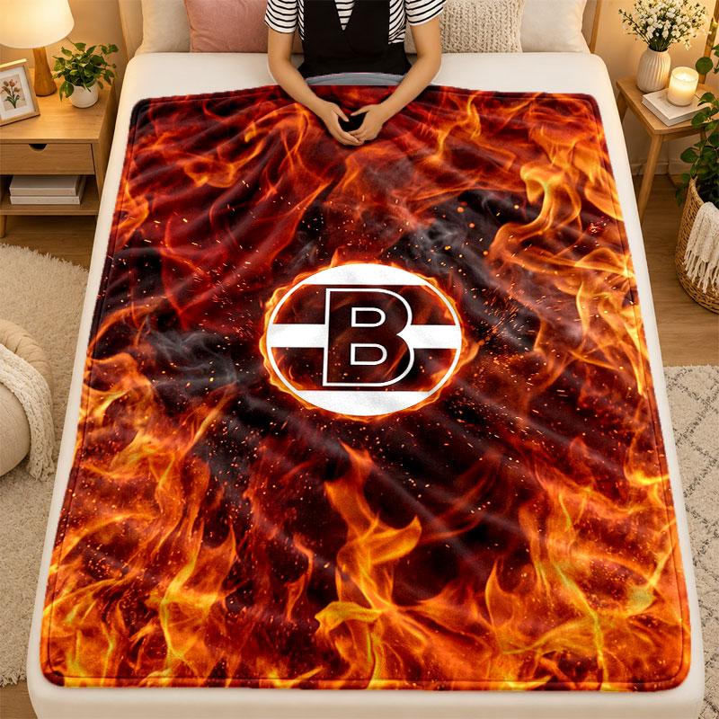 Flannel BlanketBorussia Mönchengladbach Warm Soft Throw Blanket for Indoor Sofa Bed Living Room Use