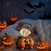 Halloween Pumpkin Tissue Box Holder, Spooky Pumpkins Tissue Box Cover Decor for Bathroom Kitchen Office, Pumpkin Sign Toilet Paper Holder,