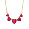Double Wear Love Necklace, Women'S High Sense Versatile Temperament Heart-Shaped Gemstone Pendant Jewelry