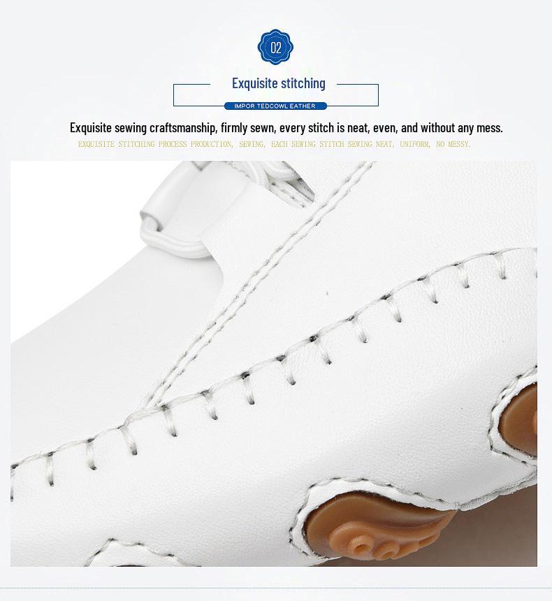 2025 Plus Size Men's White Breathable Driving Loafers - British Style Casual Soft Sole Shoes