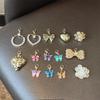 4Pcs/6Pcs Premium Butterfly Shoe Charms Gold Pearl Heart ShoeLace Decoration Buckles Shoe Laces Charms for Sneakers Decorations