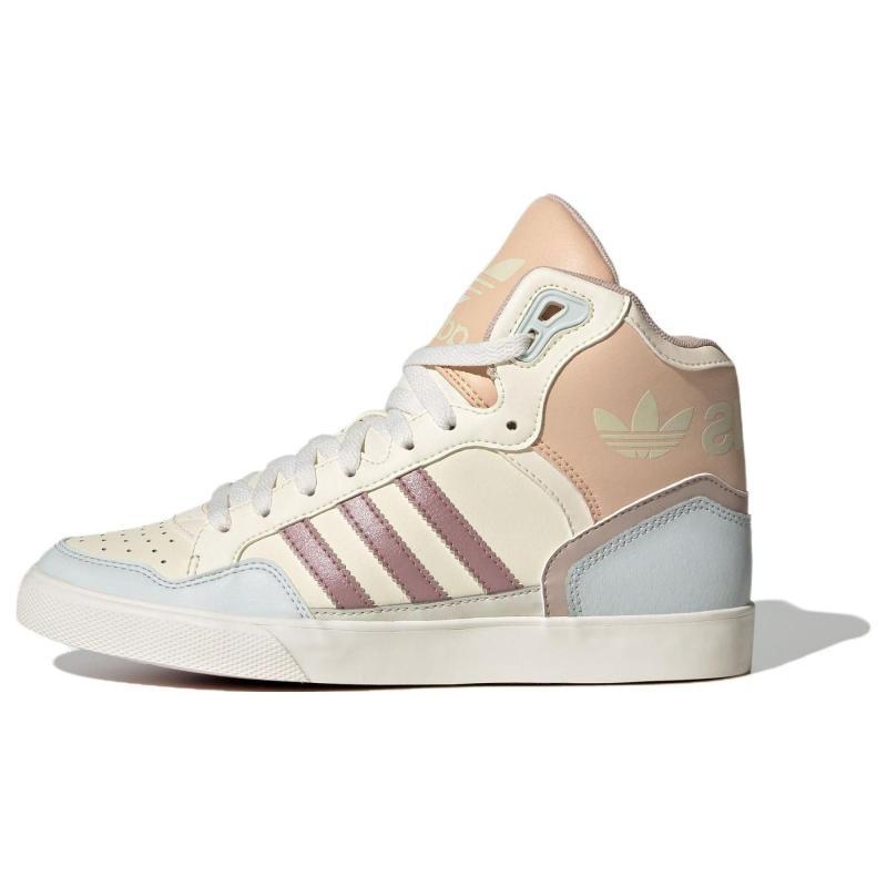 Adidas Originals EXTABALL Coverage Wear-Resistant Mid-Top Skateboard Shoes Women's White Sneakers ID6073