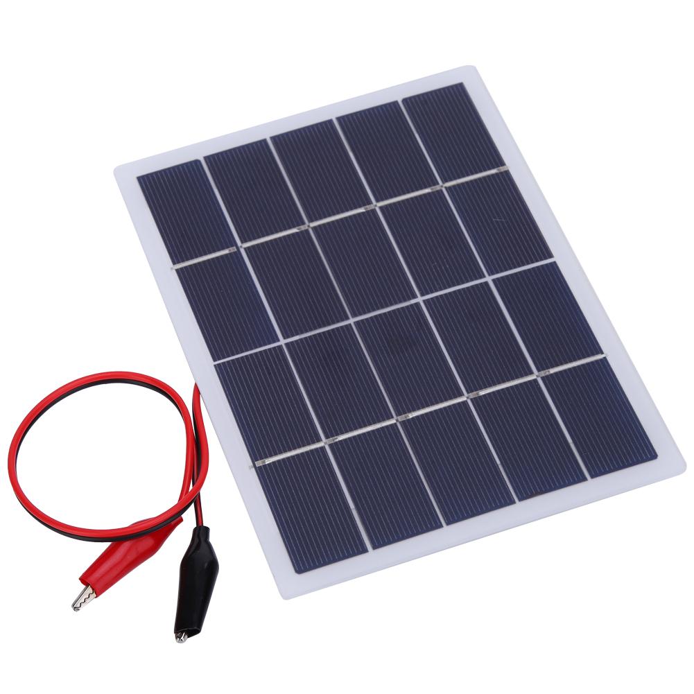 3W 5V Polycrystalline Silicon DIY Solar Panel Laminated Board Battery Plate 170x130mm(3W‑White )