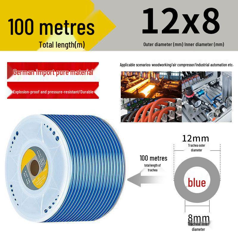 Przezroczysty wysokociśnieniowy wąż powietrzny PU odporny na wybuchy do kompresorów powietrza (Rozmiary: 6/8/10/12/14/16mm)