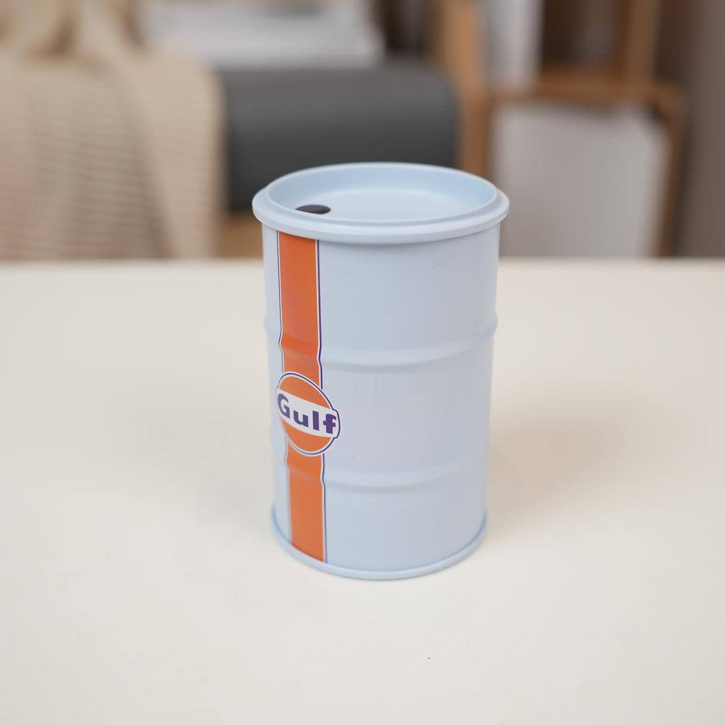 Chemistry Oil Drum Model Iron Mini Oil Drum Model War Games Scene Model Storage Box Desktop Decoration Car Model for Boys Gifts