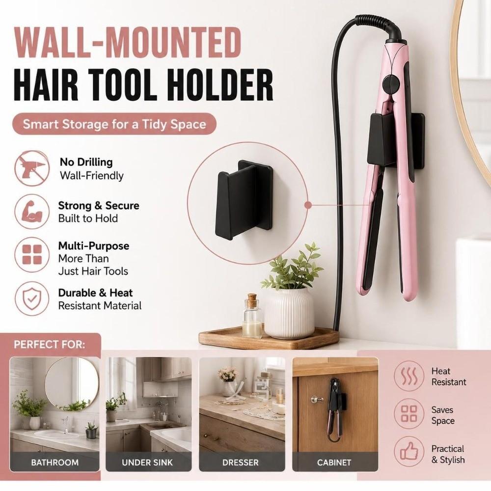 Practical Hair Styling Tool Organizer 3D Printed Bathroom Perm Rod Rack Bathroom