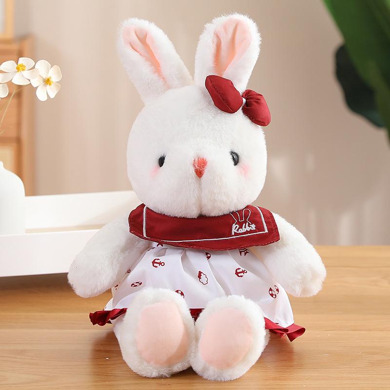 Cute Rabbit Rabbit Doll Plush Toy Rabbit Girl Birthday Gift Grab Machine Gift Doll Doll White Rabbit