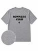 Beleubeuliseu Punched Dry Runners Club Crop Short Sleeve T-Shirt (Gray)