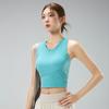 Women's Shockproof Yoga Tank: Wearable One-Piece Fitness & Pilates Bra Top