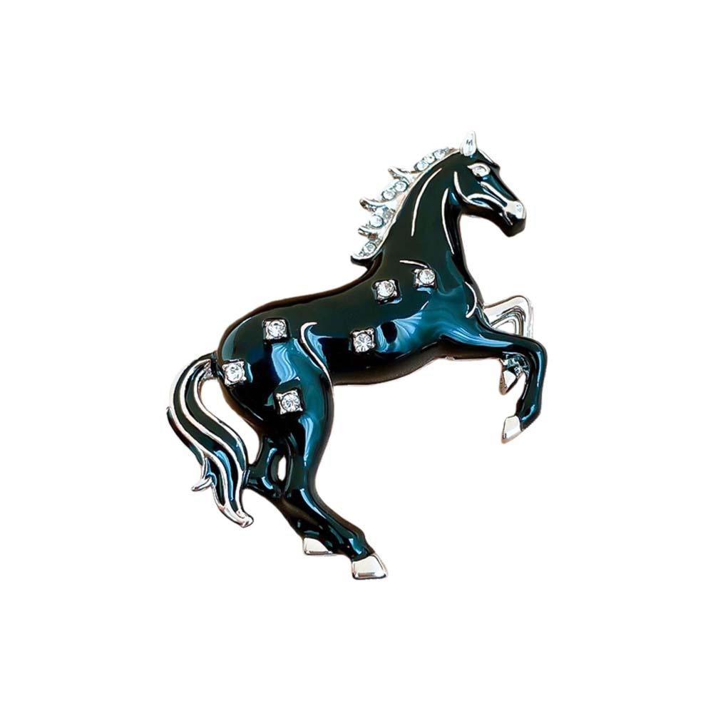 Horse Year Zodiac Horse Head Brooch Fashion Jewelry Metal Pony Badge Pin  New Year Party