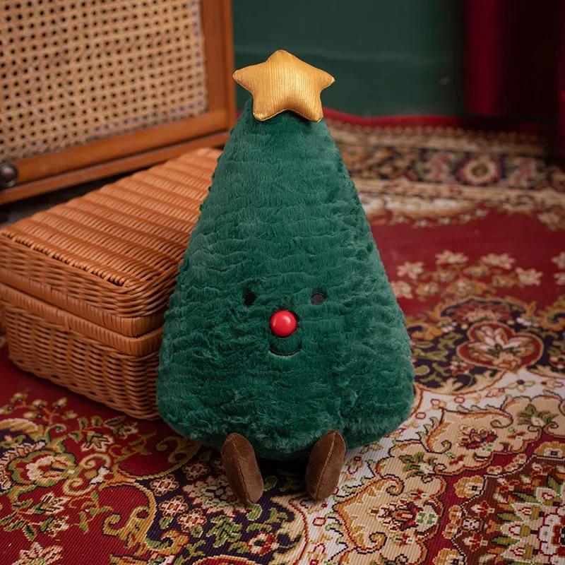 Christmas Plush Toy Doll Pillow Christmas Tree Gingerbread Man Santa Claus Wreath Party Decoration Girl Gift
