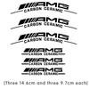 Custom Made Set of 6 PCS 3 Sizes for AMG Mercedes Benz Brake Caliper Decals Stickers HiTemp Resistance Film