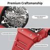 Orologi da uomo Tonneau Scheletrato Automatico Meccanico Impermeabile Luminoso Sportivo da Polso