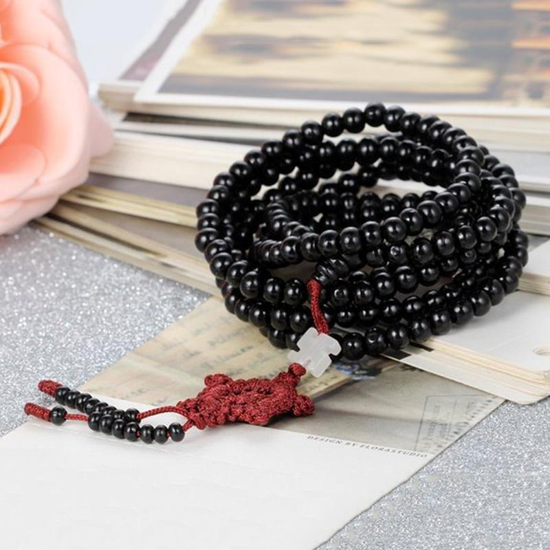 216 Prayer Beads Wooden Red Sandalwood Buddhist Buddha Beads Bracelet Bangle Necklace